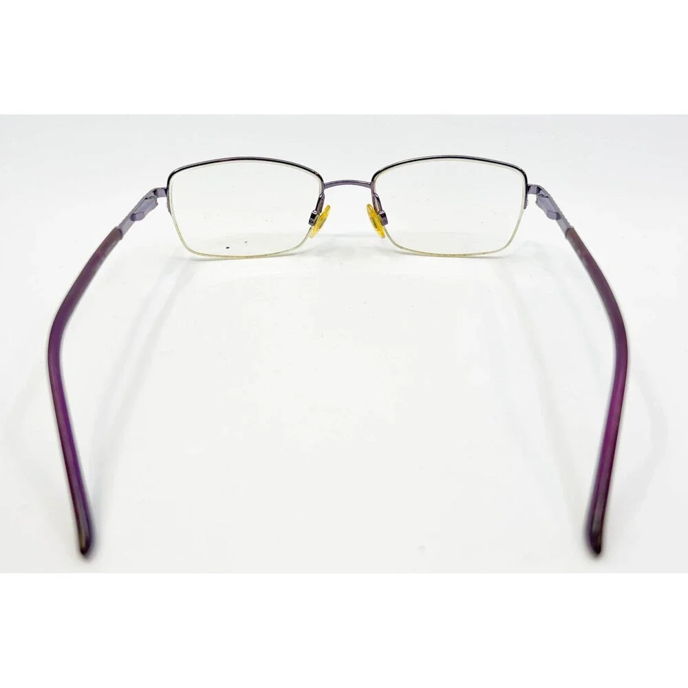 Elle Eyeglasses Women Purple Rectangular Half Rim EL13487 PU 51-18-135